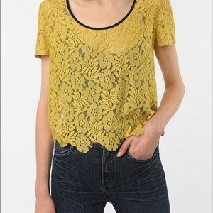 Lucca Couture x Urban Outfitters crop lace top L